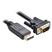 Кабель UGREEN DP105 (10247) DP Male to VGA Male Cable (1.5 метра) чёрный