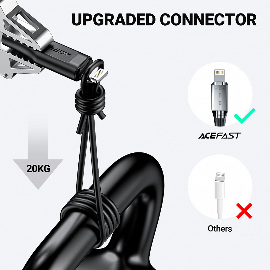 Кабель ACEFAST C3-01 USB-C to Lightning MFi Cable белый
