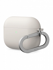 Чехол с карабином Elago Liquid Hybrid для AirPods Pro 3 бежевый