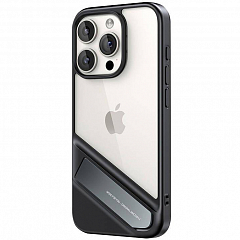 Чехол Ugreen LP739 Kickstand Protective Case для iPhone 15 Pro чёрный / прозрачный (25406)