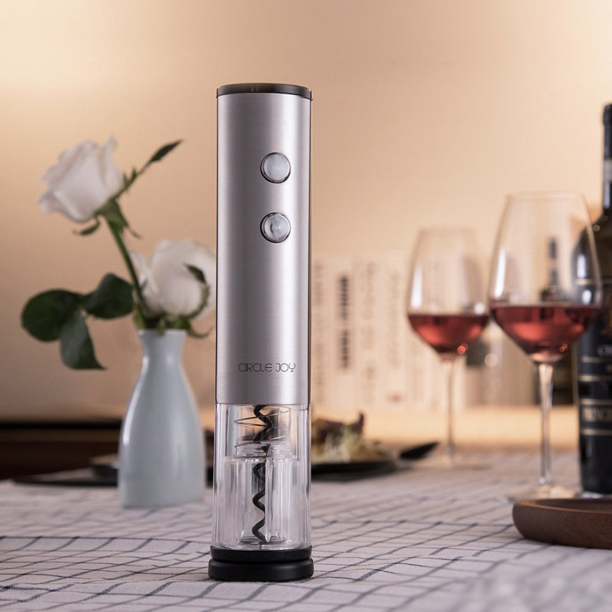 Электрический штопор Circle Joy Electric Wine Bottle Opener серебристый (CJ-EKPQ01)