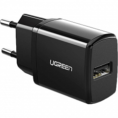 Сетевое зарядное устройство UGREEN ED011 (50459) USB-A Wall Charger One Port чёрное