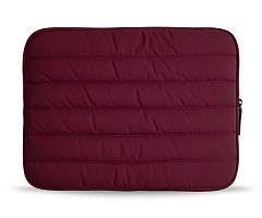 Чехол Bustha Puffer Sleeve Nylo/Leather для Macbook Pro 15/Pro 16, цвет малиновый