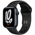 Умные часы Apple Watch Nike Series 7 45 мм, алюминий «Тёмная ночь», спортивный ремешок Nike цвета «Антрацитовый/чёрный»