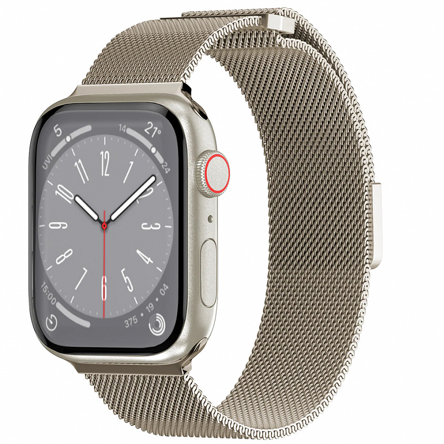 Ремешок SwitchEasy Mesh Stainless Steel для Apple Watch 42/44/45/49 мм сияющая звезда (Starlight)
