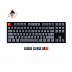 Беспроводная механическая клавиатура Keychron K8, TKL, алюминиевый корпус, White LED подсветка, Gateron, Brown Switch (K8G3)