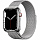 Умные часы Apple Watch Series 7 45 мм, серебристая сталь, стальной ремешок Silver Milanese Loop серебристый