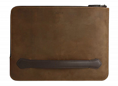 Чехол-папка Bustha для Macbook Air/Pro 13 (18/20) Zip Folio Leather (Rusty), цвет коричневый