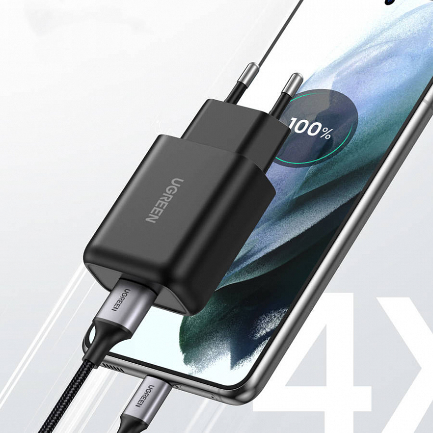 Сетевое зарядное устройство UGREEN CD122 USB-A QC3.0 18W Charger чёрное (70273)