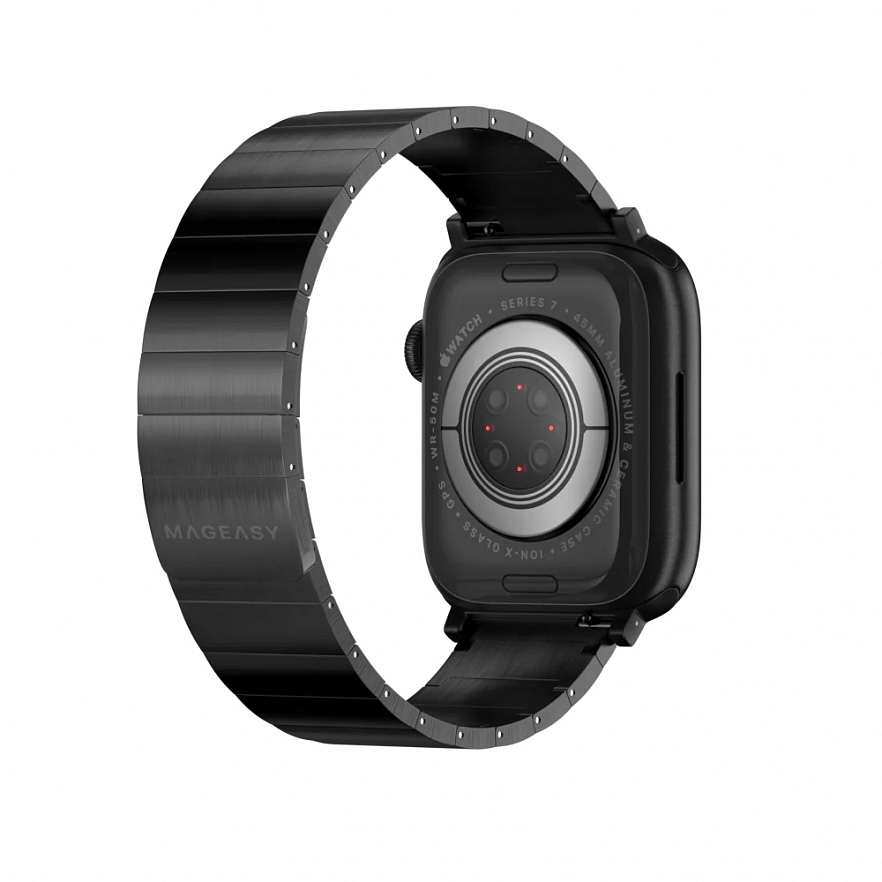 Ремешок MAGEASY Maestro M Magnetic Stainless Steel для Apple Watch 42/44/45/49 мм чёрный