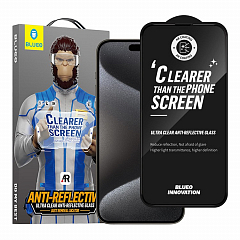 BlueO стекло для iPhone 15/14 Pro, AR Anti-reflective Black (ультра-прозрачное)