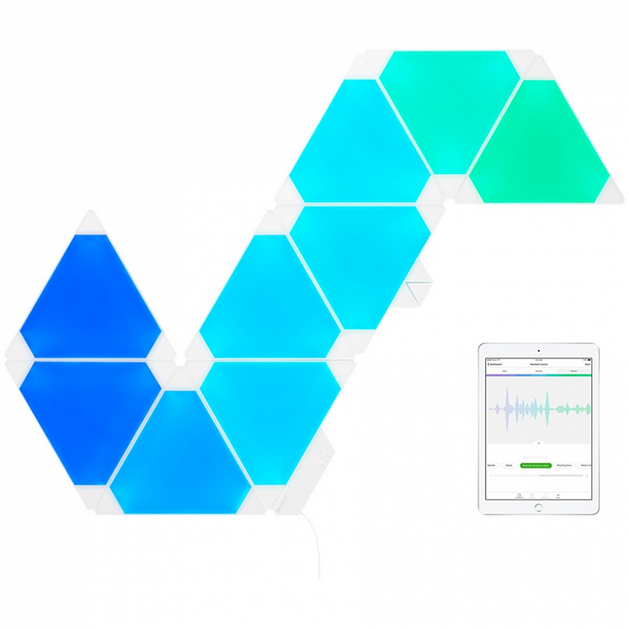 Умная система освещения Nanoleaf Light Panels с модулем Nanoleaf Rhythm (9 панелей)