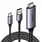 Кабель UGREEN CM773 (35984A) HDMI - Type-C 4K 60Hz 2м чёрный