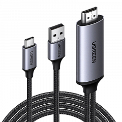 Кабель UGREEN CM773 (35984A) HDMI - Type-C 4K 60Hz 2м чёрный