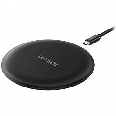Беспроводное зарядное устройство UGREEN CD186 (15112) 15W Wireless Charging Pad чёрная