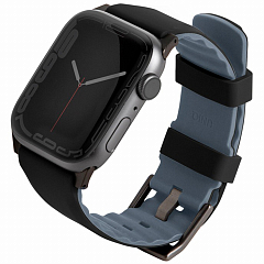 Ремешок Uniq Linus Airosoft Silicone для Apple Watch 38/40/41 мм чёрный (41MM-LINUSBLK)