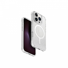 Чехол Uniq Lifepro Xtreme Tinsel (MagSafe) для iPhone 16 Pro прозрачный с блёстками