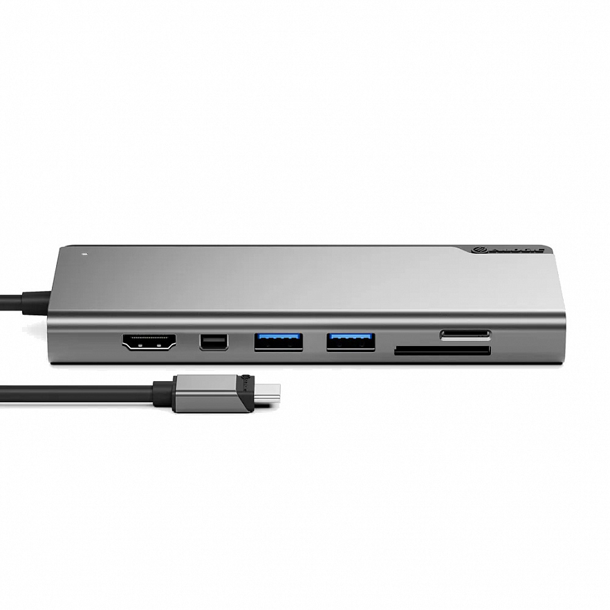 Адаптер Alogic Ultra Series USB-C Dock plus Gen 2 PD 100W серый космос