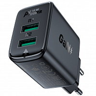 Сетевое зарядное устройство Acefast A33 2 x USB 18W Wall Charger чёрное (AF-A33-BK)