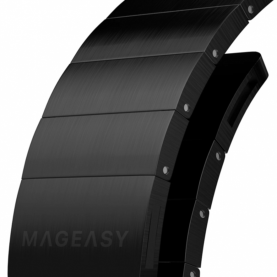 Ремешок MAGEASY Maestro M Magnetic Stainless Steel для Apple Watch 42/44/45/49 мм чёрный