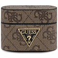 Чехол Guess 4G PU Leather Case Metal Logo для AirPods Pro коричневый