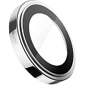Защитное стекло на камеру BlueO SAPPHIRE Camera Lens metal armored для iPhone 15 Pro Max Silver (+install) 3 шт.