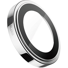 Защитное стекло на камеру BlueO SAPPHIRE Camera Lens metal armored для iPhone 15 Pro Max Silver (+install) 3 шт.
