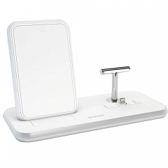 Док-станция ZENS Stand+Dock Aluminium Wireless Charger белая