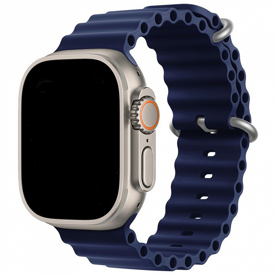 Ремешок EcoSilicone Ocean для Apple Watch 42/44/45/49 мм синий