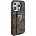 Чехол CG Mobile Guess Grip Stand PU 4G Triangle Diamond Metal Logo для iPhone 15 Pro Max коричневый