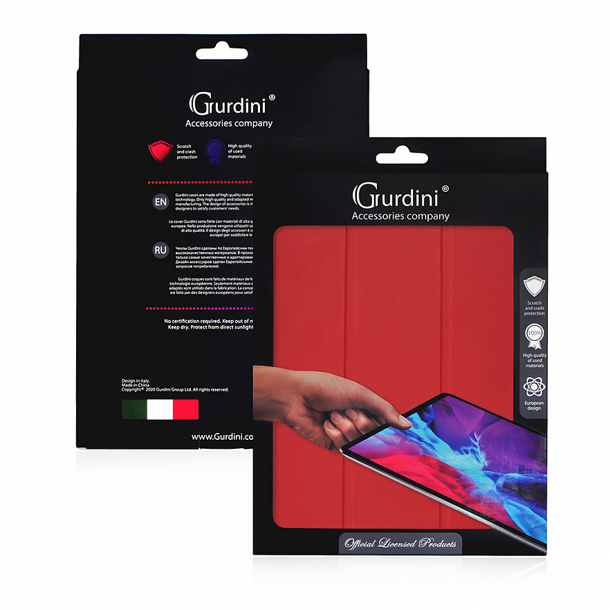 Чехол Guardi Milano Series для iPad Pro 11" (2020-2021) красный (Red)