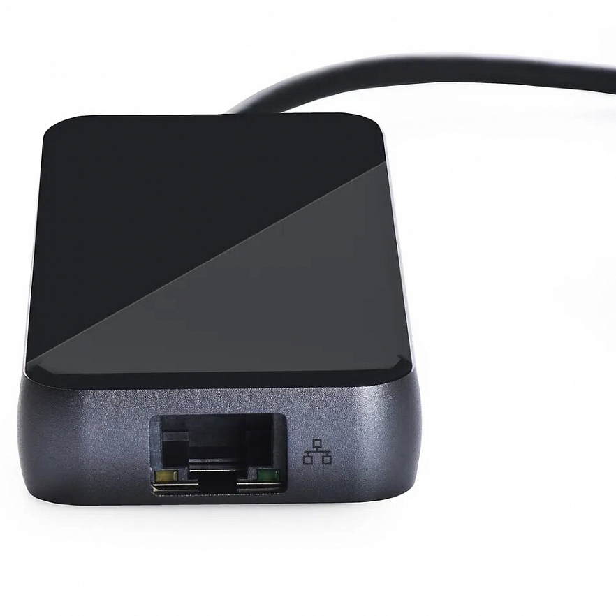 Мульти хаб iNeez HUB 8-in-1 USB-C to 3 x USB 3.0 / USB Type-C / Gigabit Ethernet / HDMI / SD / microSD чёрный