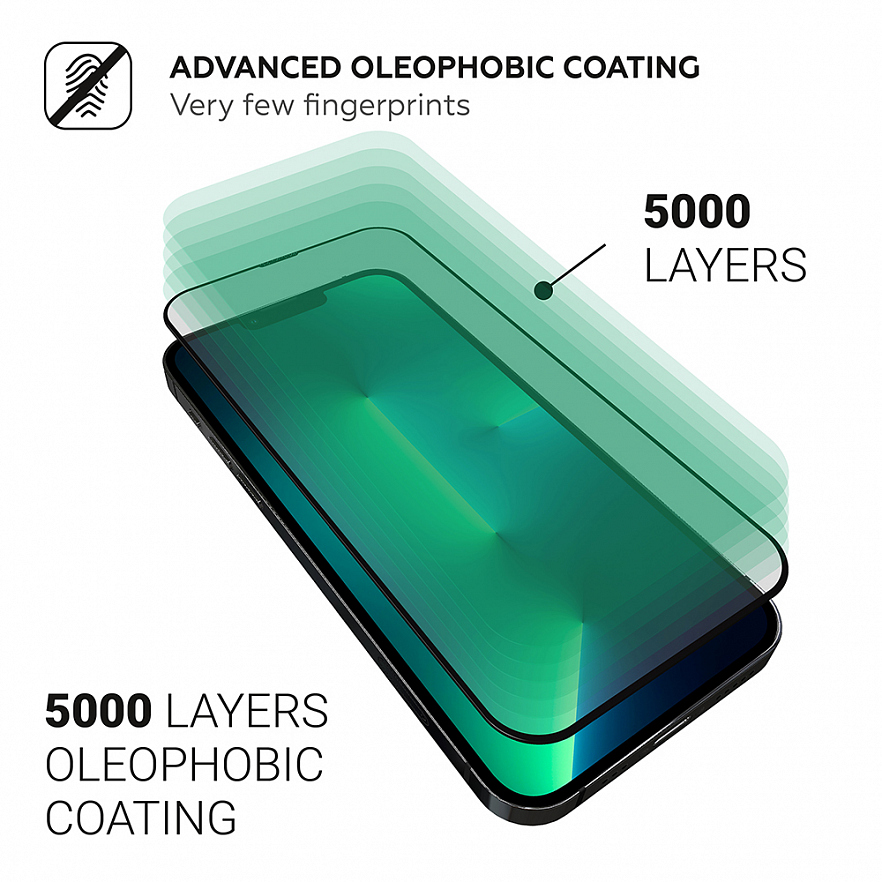 Защитное стекло HARDIZ 3D Cover Premium Tempered Glass для iPhone 13 Pro Max / iPhone 14 Plus чёрное