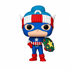 Фигурка Funko POP! Bobble Marvel Holiday S4 Captain America (1438) 80032