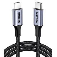 Кабель Ugreen US316 USB-C to USB-C Braided Cable (1,5 метра) чёрный (70428)