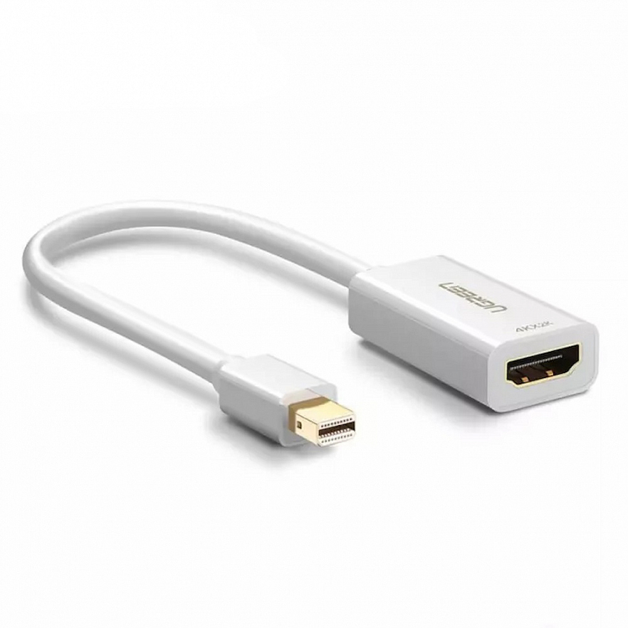 Кабель Ugreen MD112 (10460) Mini DP to HDMI Female Converter 1080P белый