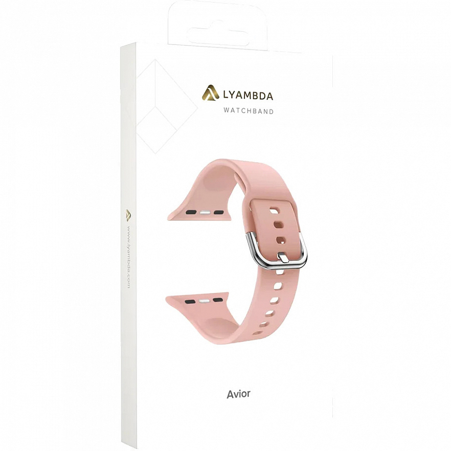 Силиконовый ремешок LYAMBDA AVIOR для Apple Watch 42/44 мм розовый (DSJ-17-44-PK)