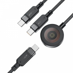 Кабель ACEFAST C6-11 USB Type-C - 2xUSB Type-C 100W (1.2 метра) черный