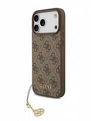 Чехол Guess 4G для iPhone 17 Pro Max с MagSafe коричневый