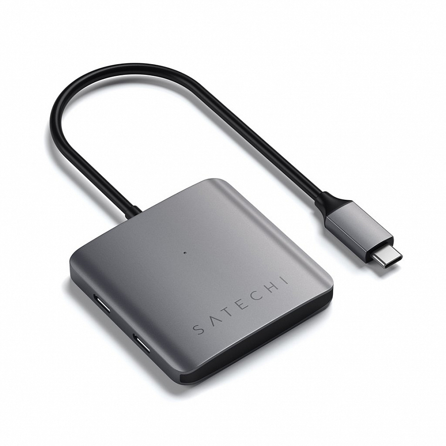 Мульти хаб Satechi 4-Port USB-C Hub серый космос (ST-UC4PHM)