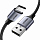 Кабель UGREEN US288 (60126) USB-A 2.0 to USB-C Cable Nickel Plating Aluminum Nylon Braid (1 метр) чёрный/серый космос