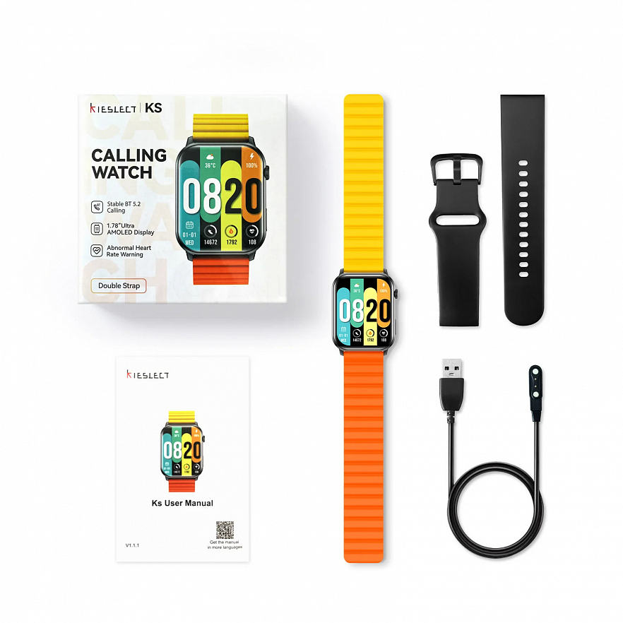 Умные часы Kieslect Calling Watch Ks черные