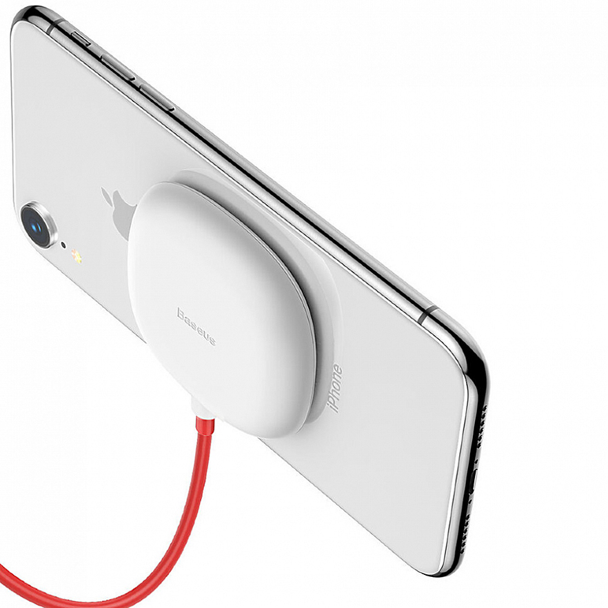 Беспроводное зарядное устройство Baseus Suction Cup Wireless Charger белое (WXXP-02)