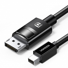Кабель Ugreen DP117 Mini DisplayPort to DisplayPort Cable  (1,5 метра) чёрный (80663) 
