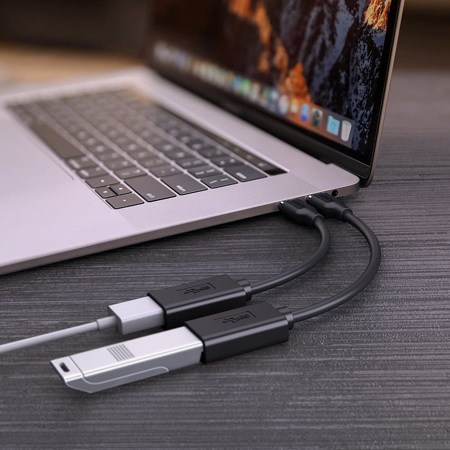 Комплект адаптеров Aukey USB-C to USB 3.0 (2 шт) чёрные (CB-A26)