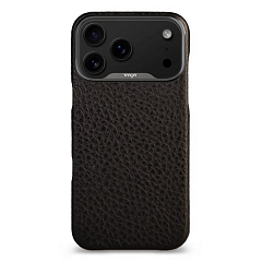 Чехол Vaja Grip для iPhone 17 Pro Max 6.9" из черной кожи