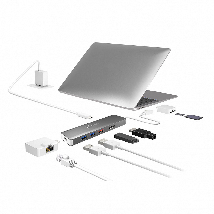 Мульти Хаб j5create USB-C Modular Multi-Adapter with 2 Kits (JCD375)