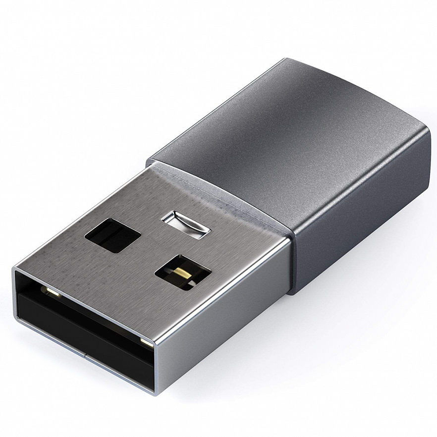 Адаптер Satechi Type-A to Type-C Adapter серый космос (ST-TAUCM)