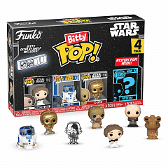 Фигурки Funko Bitty POP! Star Wars S2 Princess Leia+R2-D2+C-3PO+Mystery (1 of 4)
