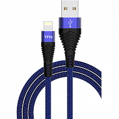 Кабель TFN 8pin (Lightning-USB) Forza (1 метр) синий/чёрный